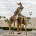 Handmade Best Quality bronze life size giraffe statue